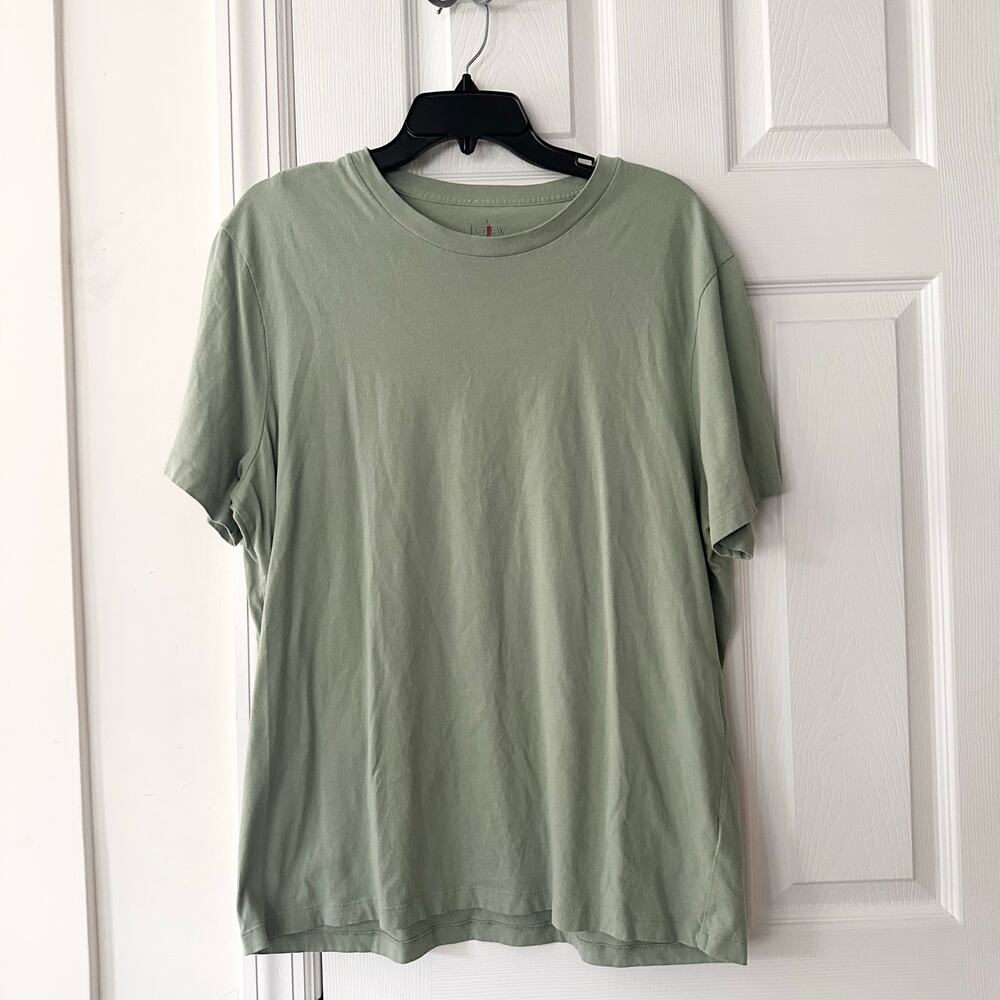 J Crew Oarsmen Vintage Light Sage Green Sueded Jersey Short Sleeve Tee Medium